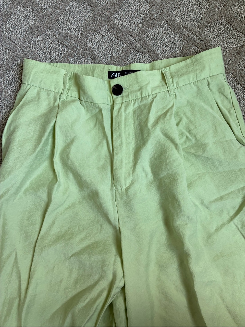 Pleated green Zara trousers - Picture 2 of 9